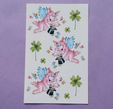 Sticker Vintage 90er Jahre Papier Z Design ZDesign Schweine für Stickersammlung 