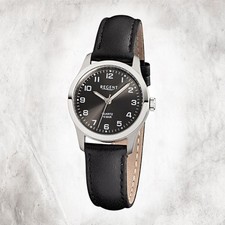 Regent Titan Damen Uhr F-900 Quarzuhr Armband schwarz URF900