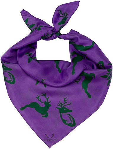 Trachtentuch lila grün purple - grün,