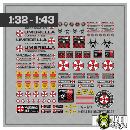 Umbrella decal set 1 - umbrella,