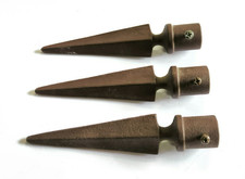 1 Stück Gardinenstange Spitze Speerspitze Endstück Braun Metall Antik Retro 15cm