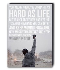 Rocky Balboa Zitat Leinwand Wandkunst gerahmter Bilddruck - Boxen - verschiedene Größen