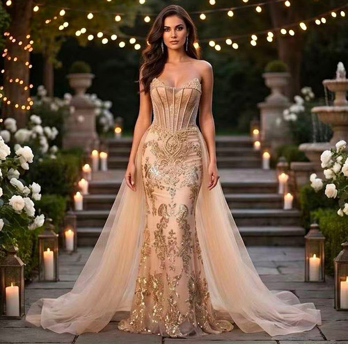 Trägerloses brautkleid - trägerloses,