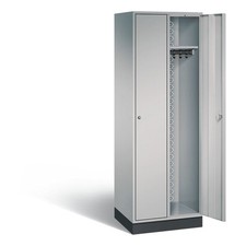 Spindschrank, Schulspind, 2 Abteile a 300 mm, Korpus Lichtgrau