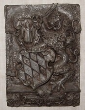 BAYERN Zinnrelief Wandtafel
