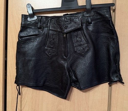 Trachtenlederhose schwarz - trachtenlederhose,