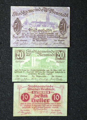 Notgeld österreich wien - 3, x