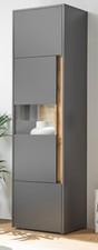 Vitrine vitrinenschrank grau - vitrine,