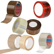 Klebeband Packband Paketband Tesa Transparent Braun Vorsicht Glas bedruckt leise