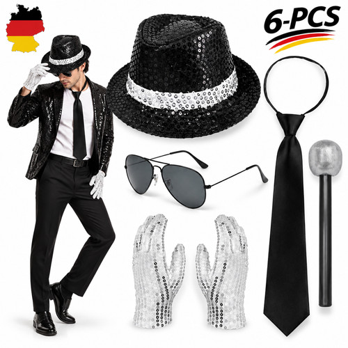 Kostüm set michael jackson - kostüm,
