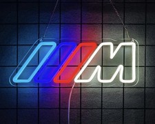BMW M Logo Wand Dekoration Neon Beleuchtung Schild LED Garage Auto Geschenk