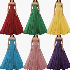 Damen Abschlussballkleider Formelles Ballkleid Schulterfreies Partykleid