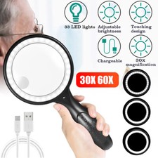 30X 60X Große LED Lupe