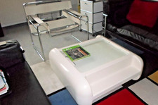 Couchtisch Fehlbaum Body, weiß, auf Rollen, wandelbar