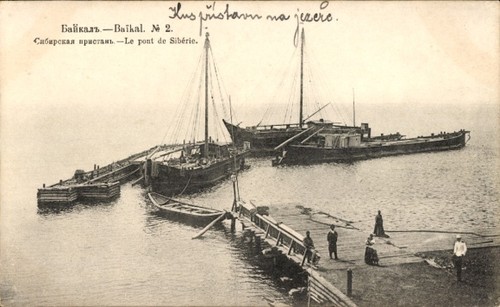 Cpa russland baikal - le, pont