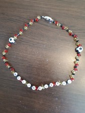 FUSSBALL Kette mit Deutschland Perlen, Fußbällen und dem Schriftzug "Weltmeister