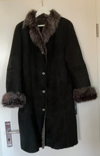 Lammfell Mantel Damen schwarz