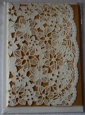 1 x Laser-Grußkarte "Weihnachtsstern", creme, Kartengestaltung, Jittenmeier