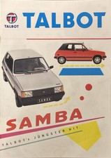 Talbot Samba und Samba Cabrio Prospekt Brochure Depliant