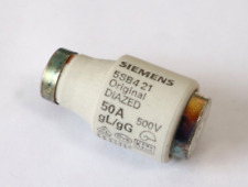 5 x SIEMENS DIAZED-SICHERUNGSEINSATZ - DIII (E 33) - 50 A (Weiß) - 500 V - NEU