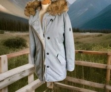 Marc O Polo Damen Jacke Parka Gr. EU 40 Baumwolle Hellblau