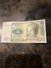 5 DM Banknote Schein von 2