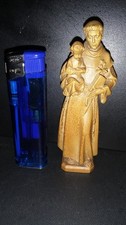 Holzfigur Miniatur Holz Heiliger Antonius mit Jesus fein geschnitzt 10 cm Hl.
