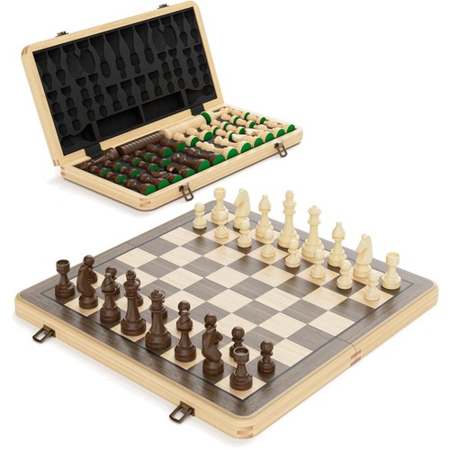 Schach damen set holz - schach,