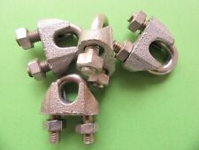 4 Seilklemmen M8, Drahtseilklemmen, Bügelklemmen, Bügelabstand innen 12mm