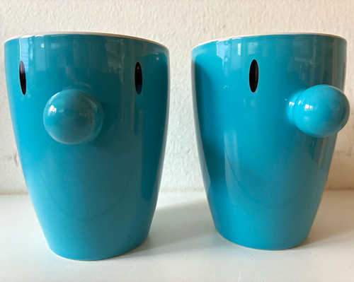 Hoptimist becher keramik blau - becher,