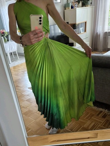 Kleid plissee mango grün - kleid,