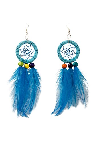 Ohrringe dreamcatcher türkis - dreamcatcher,
