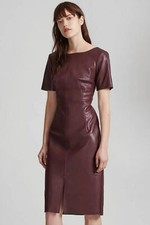 Neu Damen Kleid Echtleder