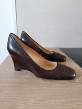 Madeleine Pumps, Gr. 36, braunes Leder, "NEU", Keilabsatzsatz