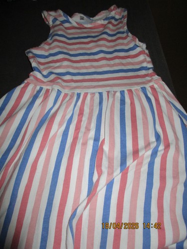 Mädchenkleid 122 gestreift - mädchenkleid,