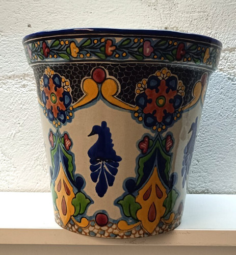 Große vase ton handbemalt - ton, aus