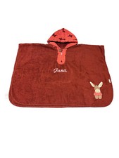 Sterntaler Badeponcho Emmily rot mit Name bestickt/personalisiert
