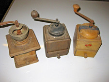3 alte Kaffeemühlen Holz