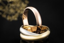 Trinity de Cartier Ring Vintage Modell Roségold Gelbgold Weißgold 750 Schmuck