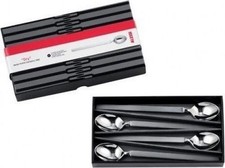 Alessi - 4180/23 - Trockene, lange Getränkelöffel - Mattengriff (6 Löffel)