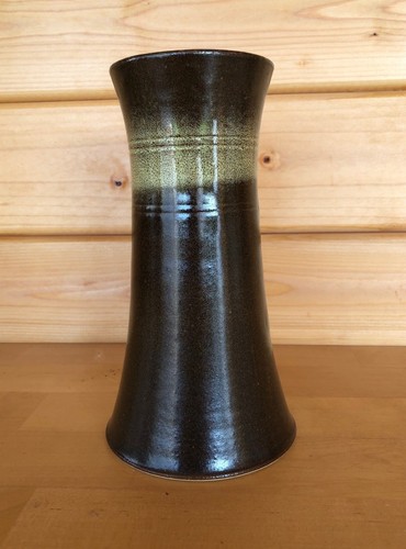 Keramikvase ddr braun - 20, cm