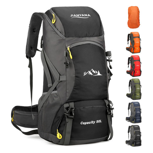 Wanderrucksack 50l schwarz - 50l,