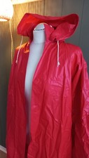 Regenmantel ❤️ rot Gr. 88/92 vintage retro 70er/80er PVC Kuco 