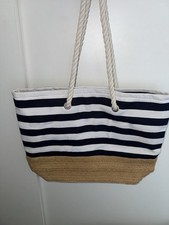 Strandtasche Tasche Blau Weiß Neu 