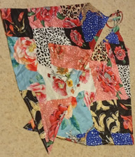 Neckholder Top, weite Passform, Batikmuster - Größe L - Länge 80 cm