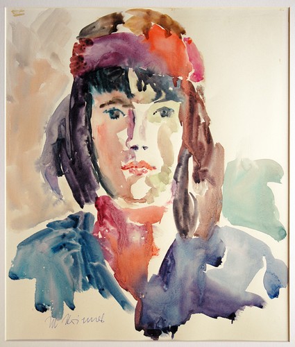 Mädchen bildnis 1959 - mädchen,