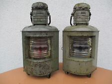 Petroleum Schiffslaternen gemarkt: Ueckermünde 1950 / 53, Backbord +  Steuerbord
