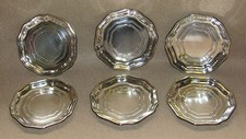 6 WMF Bienenkorbmarke Art Deco Glasuntersetzer; versilbert