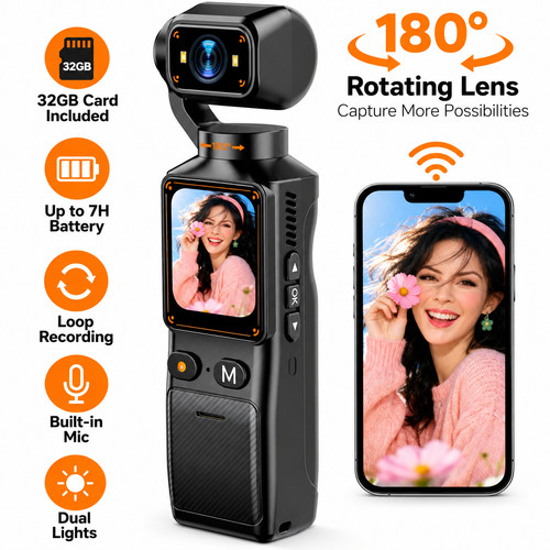 Handheld vlog kamera mit - vlog-kamera,