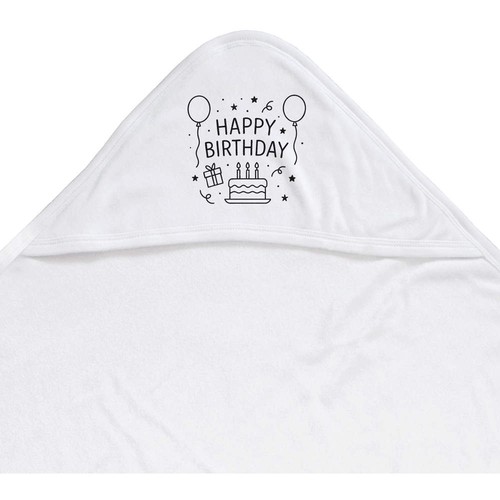 Baby kapuzenhandtuch happy - kapuzenhandtuch, "happy